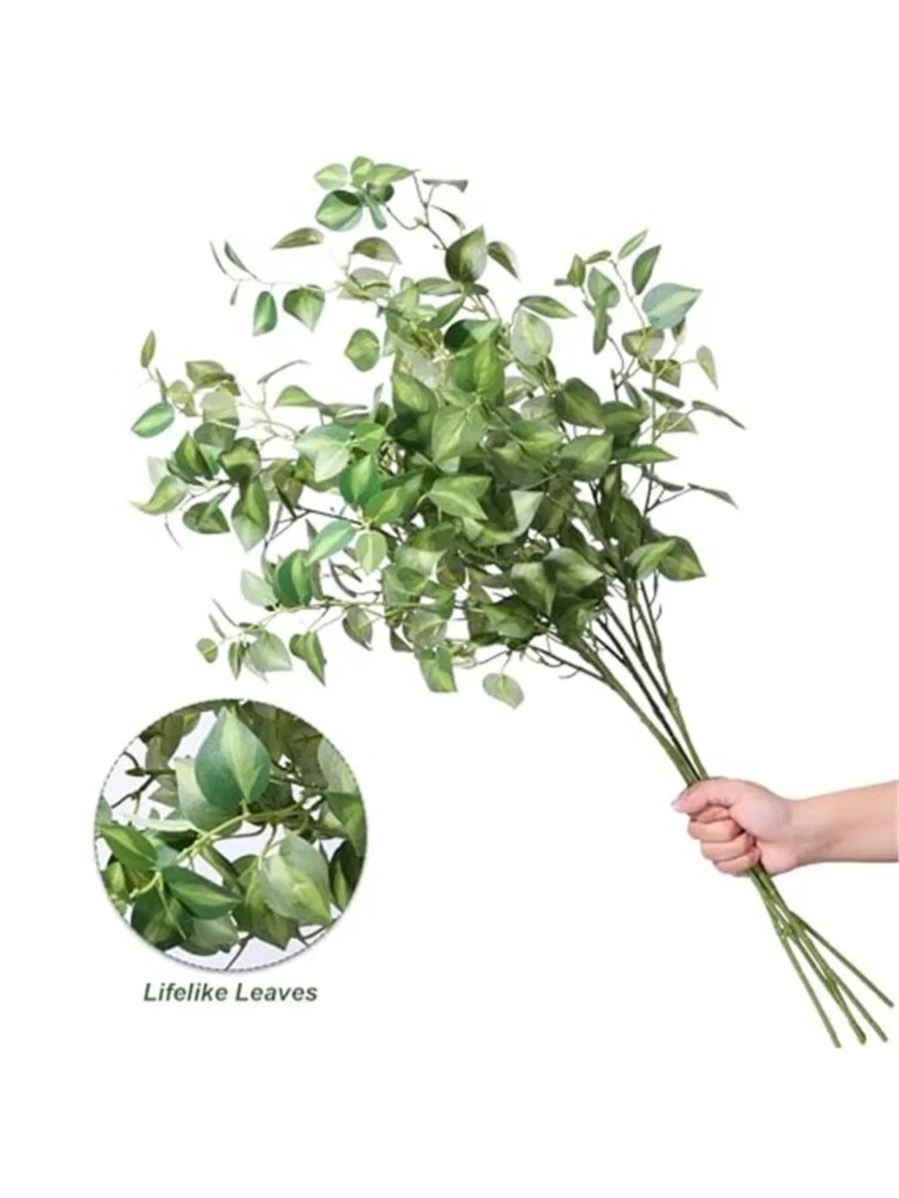 Artificial Eucalyptus Stems Faux Silk Greenery Branches Wedding Home Decor
